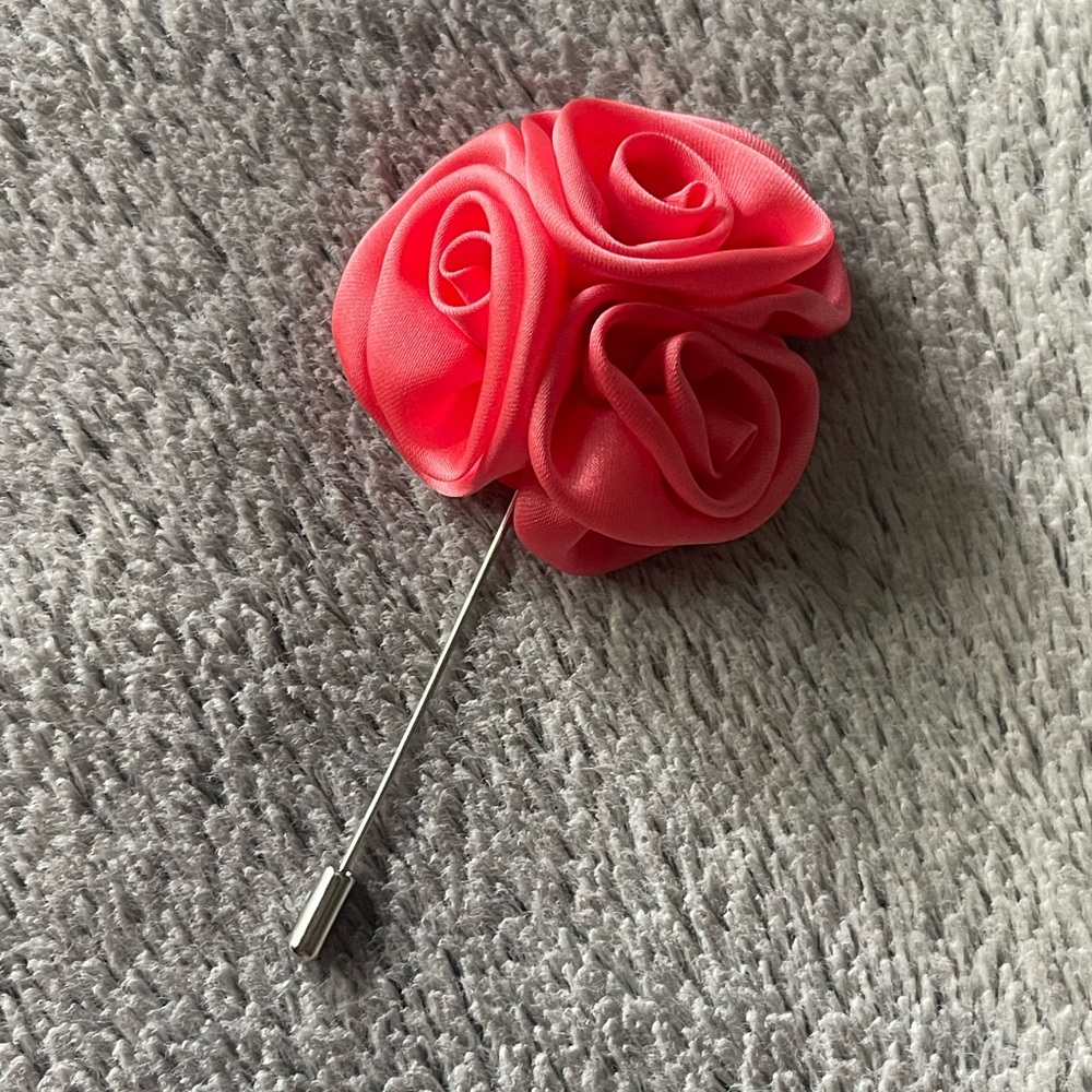 Chic Coral Lapel Pin